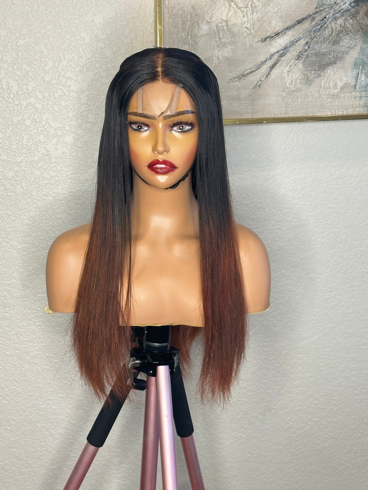 Kim Raw Hair Wig - Black and Light gold