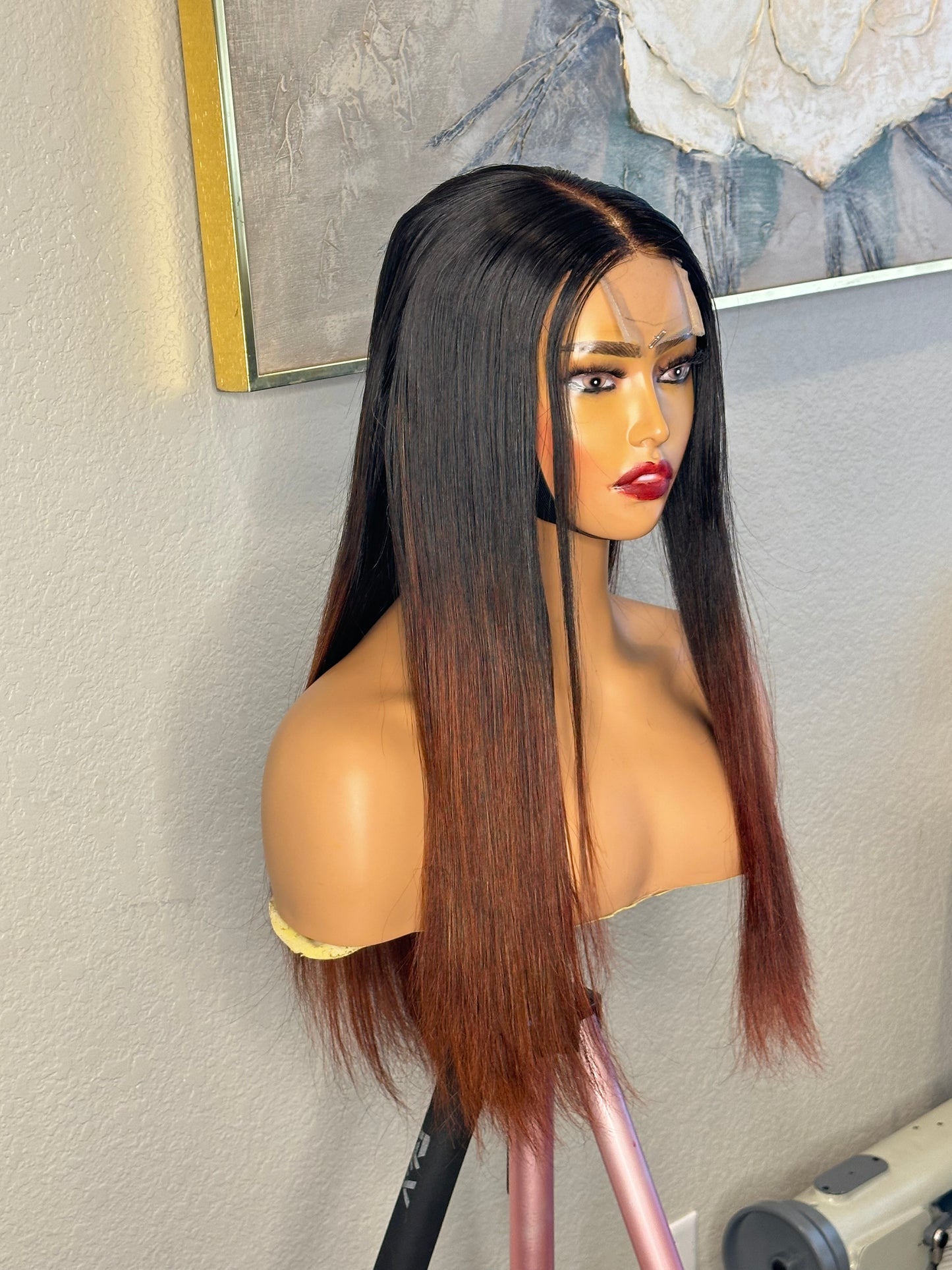 Kim Raw Hair Wig - Black and Light gold