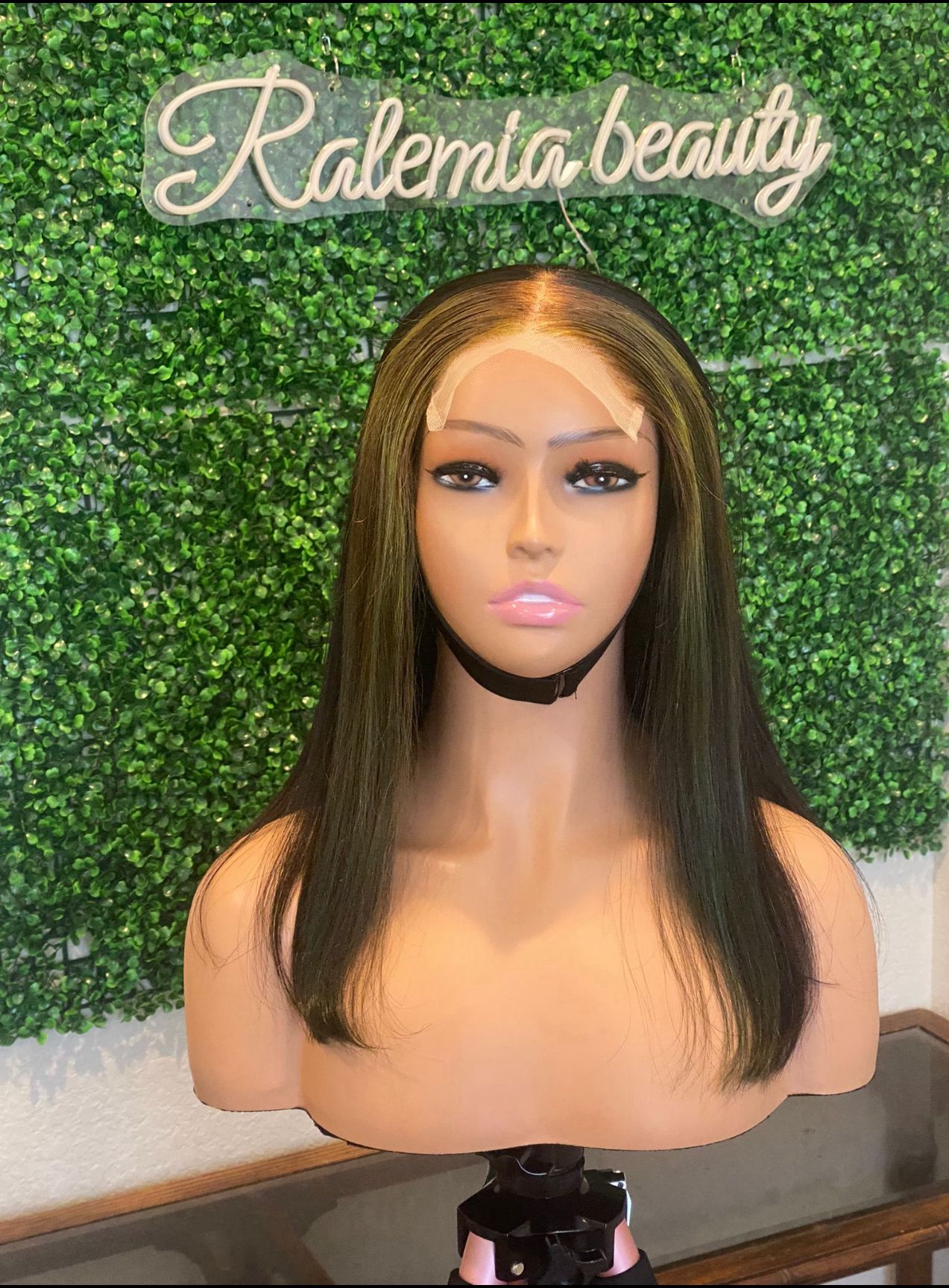 Kloe Human Hair Wig - black and green